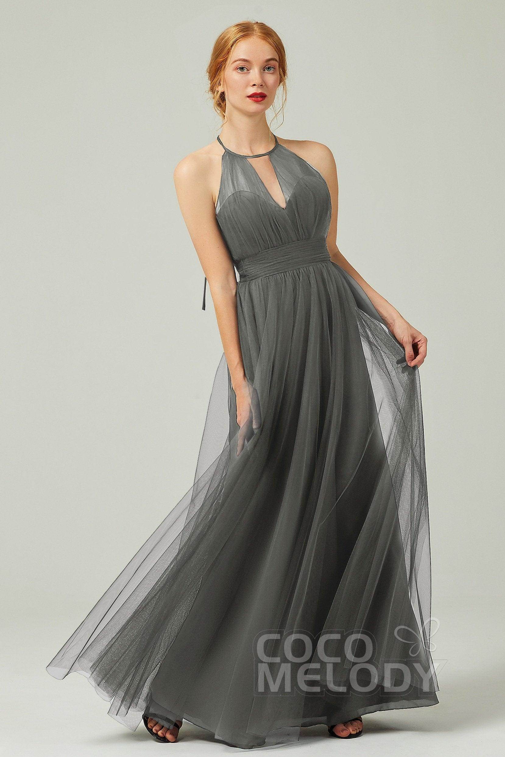 Elegant A Line Floor Length Tulle Bridesmaid Dress Bridesmaid Dress