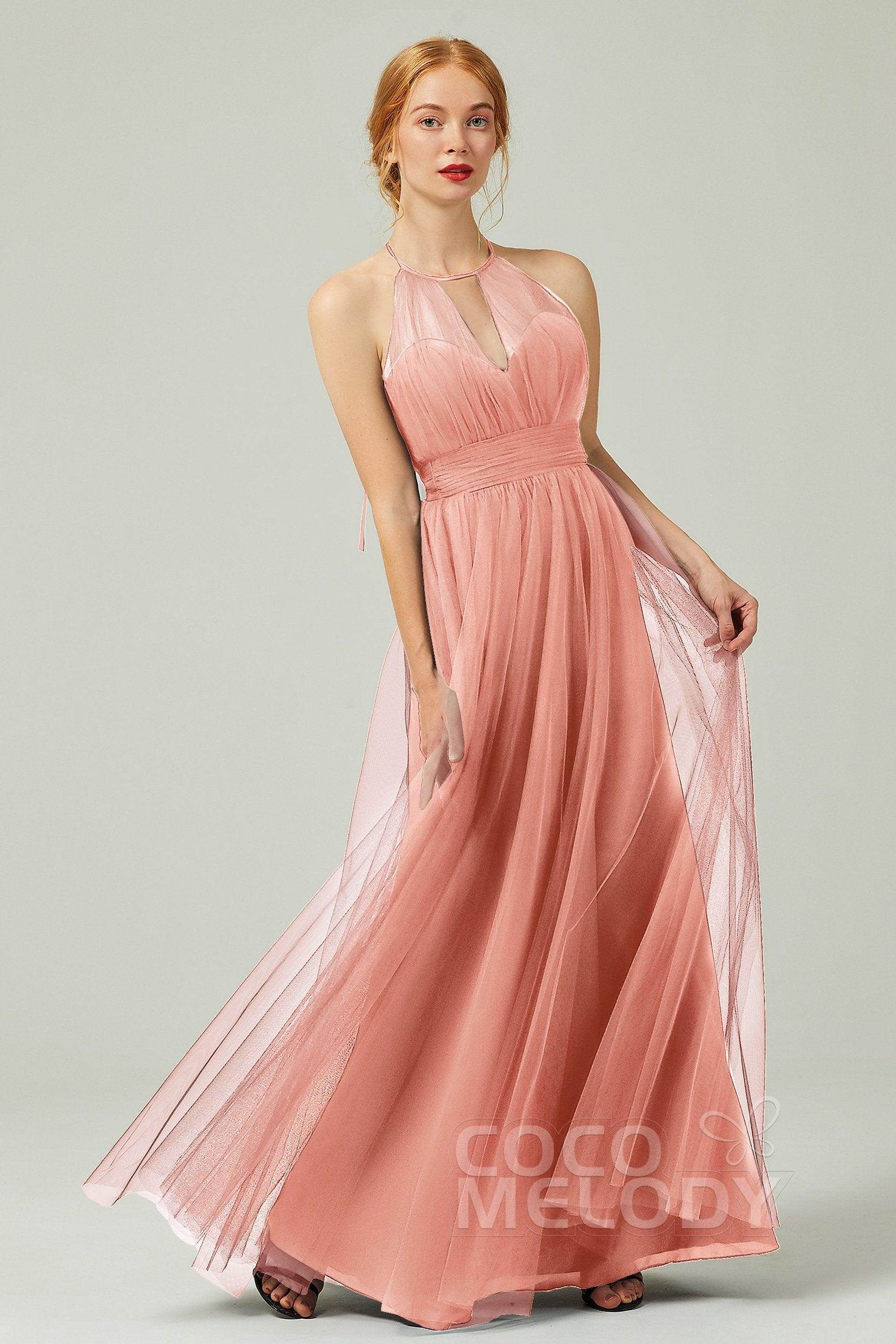 Elegant A Line Floor Length Tulle Bridesmaid Dress Bridesmaid Dress