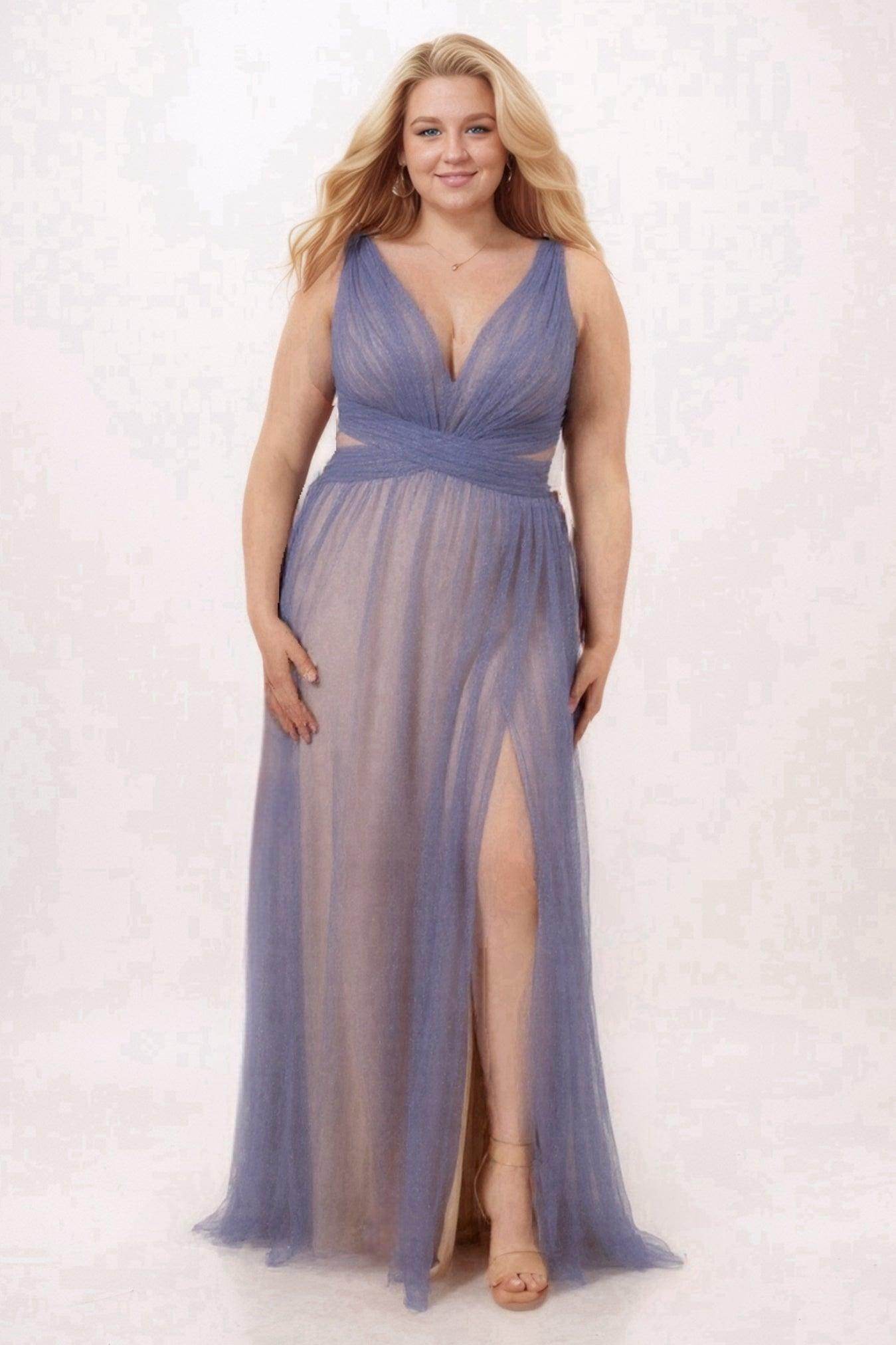 Elegant A Line Floor Length Sparkling Tulle Bridesmaid Dress Bridesmaid Dress