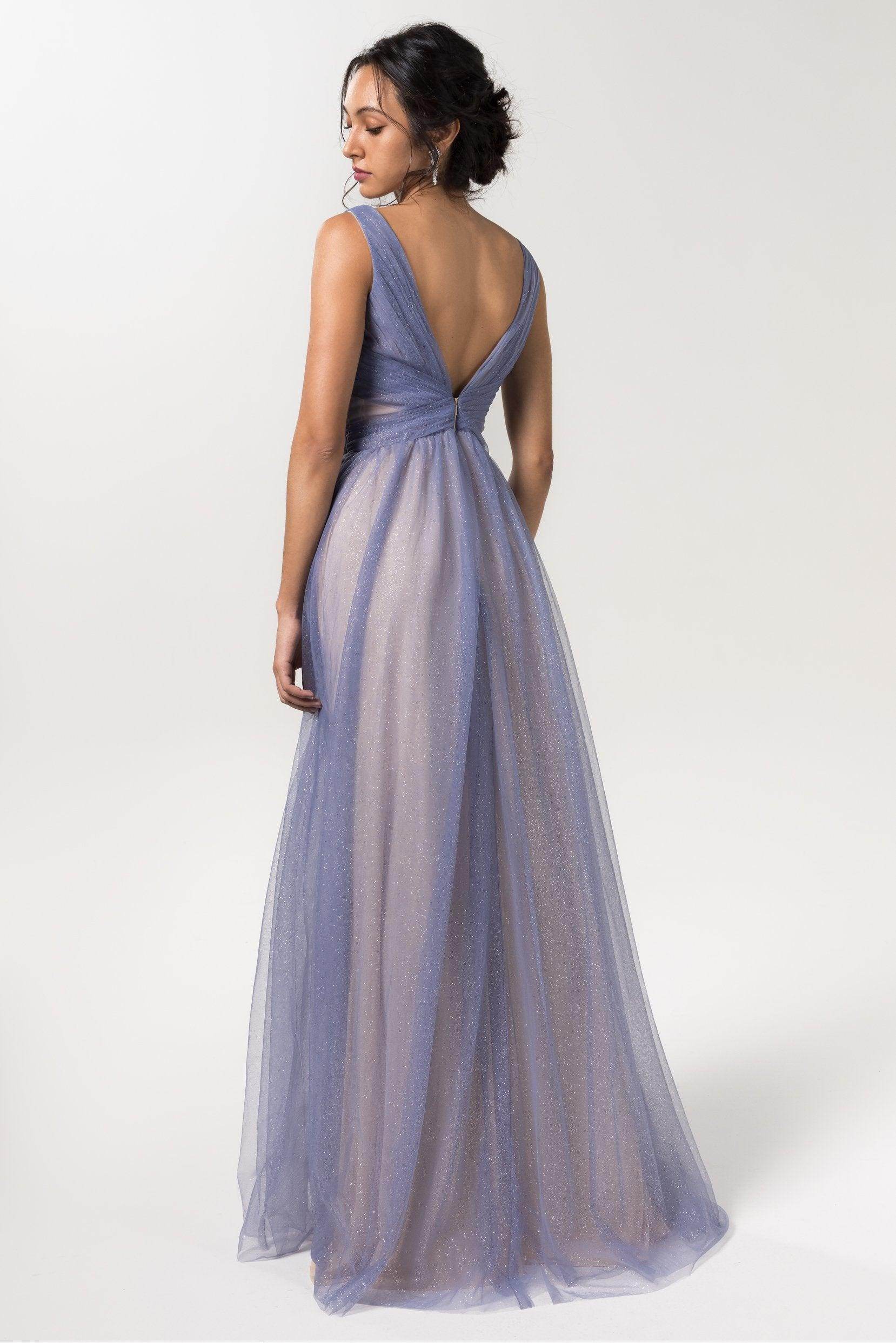 Elegant A Line Floor Length Sparkling Tulle Bridesmaid Dress Bridesmaid Dress