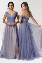 Elegant A Line Floor Length Sparkling Tulle Bridesmaid Dress Bridesmaid Dress