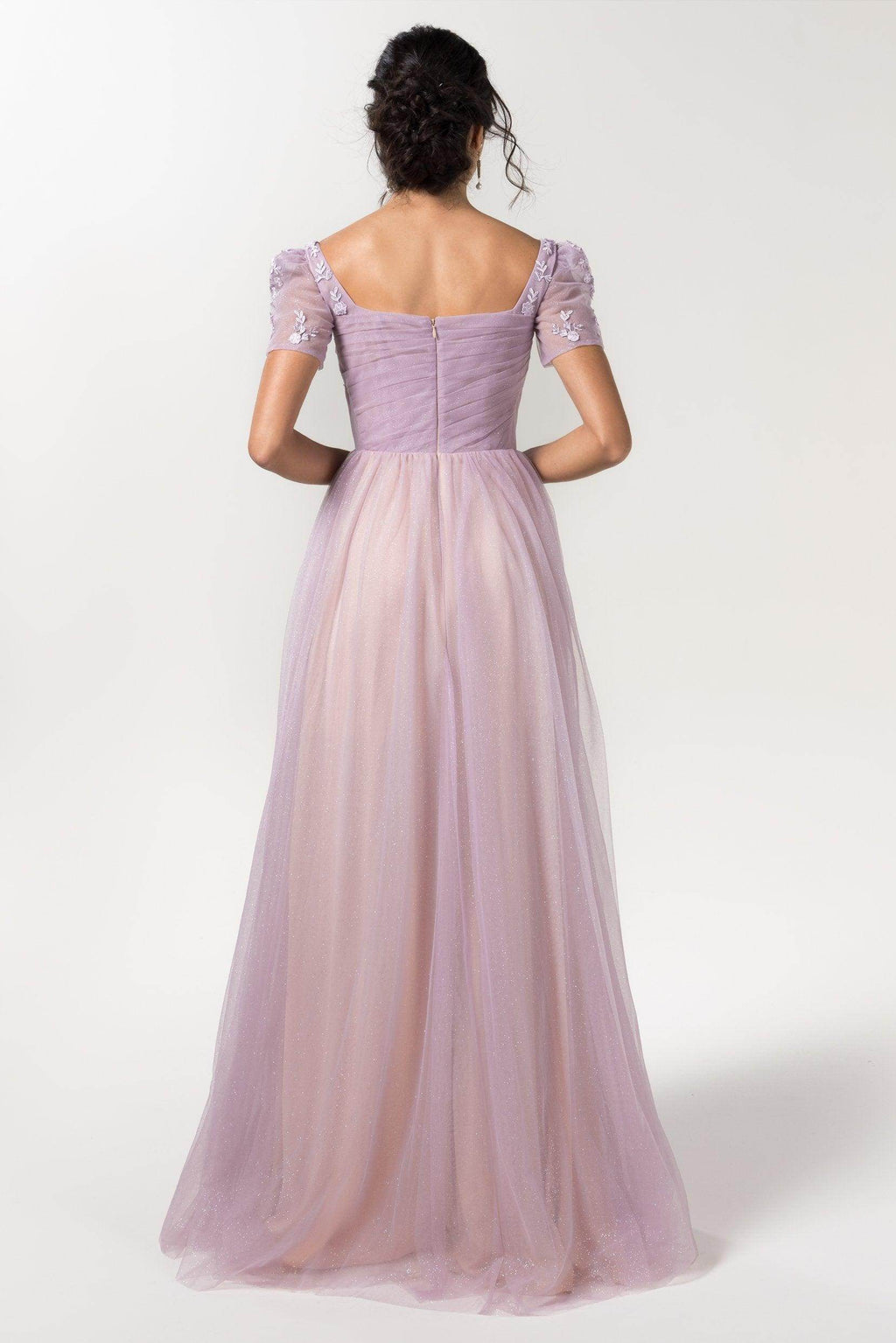 Elegant A Line Floor Length Sparkling Tulle Bridesmaid Dress Bridesmaid Dress