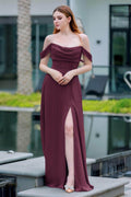 Elegant A Line Floor Length Chiffon Bridesmaid Dress Bridesmaid Dress