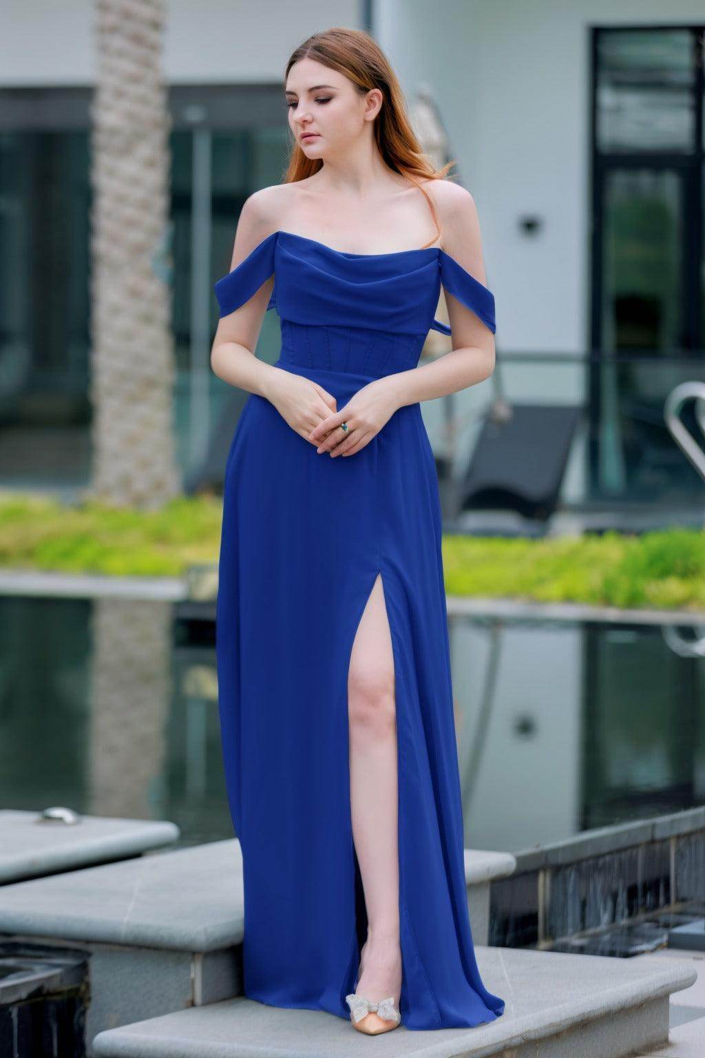 Elegant A Line Floor Length Chiffon Bridesmaid Dress Bridesmaid Dress