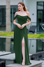 Elegant A Line Floor Length Chiffon Bridesmaid Dress Bridesmaid Dress