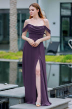 Elegant A Line Floor Length Chiffon Bridesmaid Dress Bridesmaid Dress