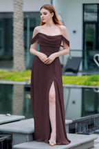 Elegant A Line Floor Length Chiffon Bridesmaid Dress Bridesmaid Dress