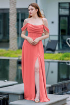 Elegant A Line Floor Length Chiffon Bridesmaid Dress Bridesmaid Dress
