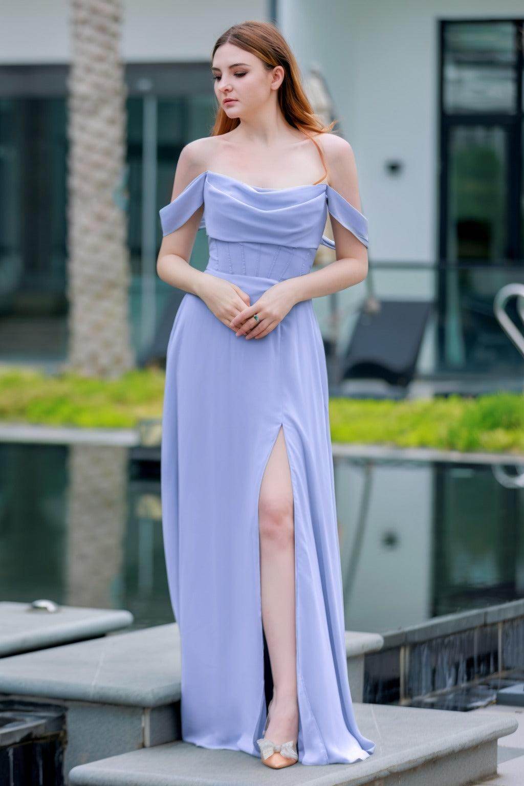Elegant A Line Floor Length Chiffon Bridesmaid Dress Bridesmaid Dress
