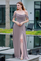 Elegant A Line Floor Length Chiffon Bridesmaid Dress Bridesmaid Dress