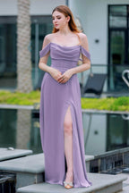 Elegant A Line Floor Length Chiffon Bridesmaid Dress Bridesmaid Dress