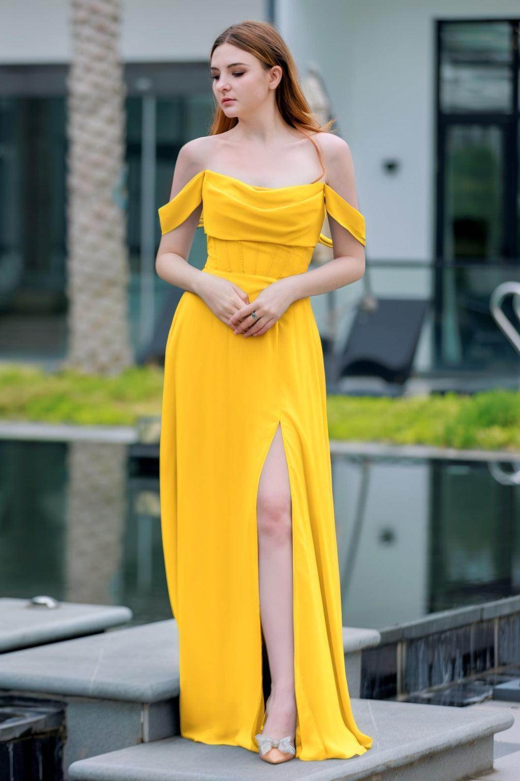 Elegant A Line Floor Length Chiffon Bridesmaid Dress Bridesmaid Dress