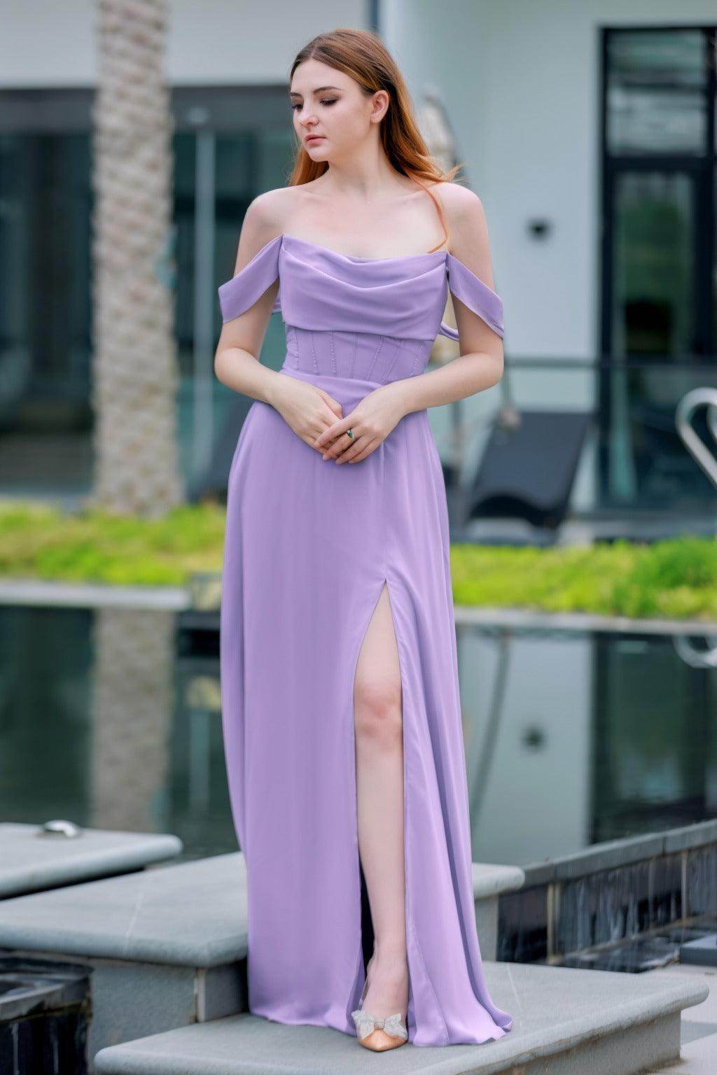 Elegant A Line Floor Length Chiffon Bridesmaid Dress Bridesmaid Dress