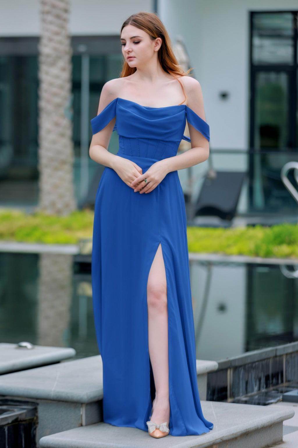 Elegant A Line Floor Length Chiffon Bridesmaid Dress Bridesmaid Dress