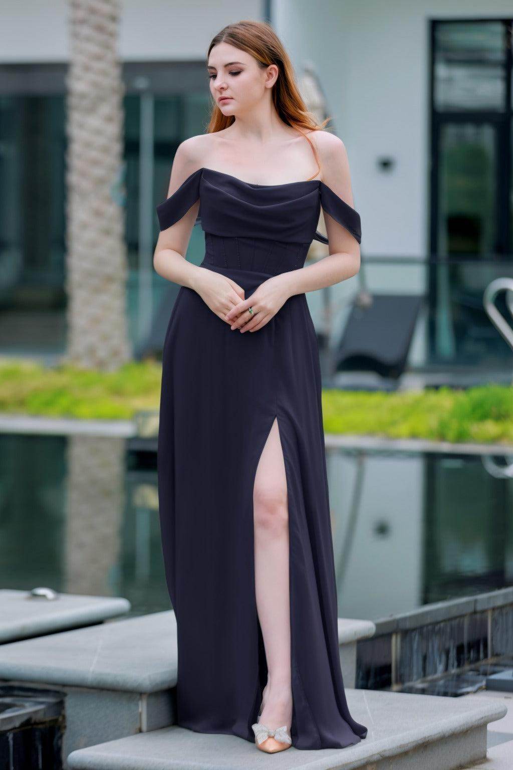 Elegant A Line Floor Length Chiffon Bridesmaid Dress Bridesmaid Dress
