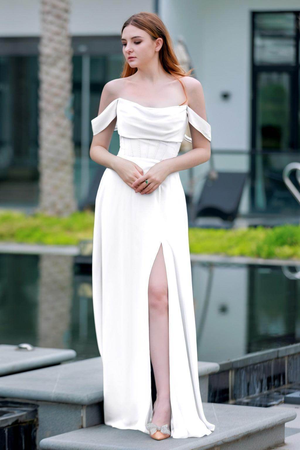 Elegant A Line Floor Length Chiffon Bridesmaid Dress Bridesmaid Dress