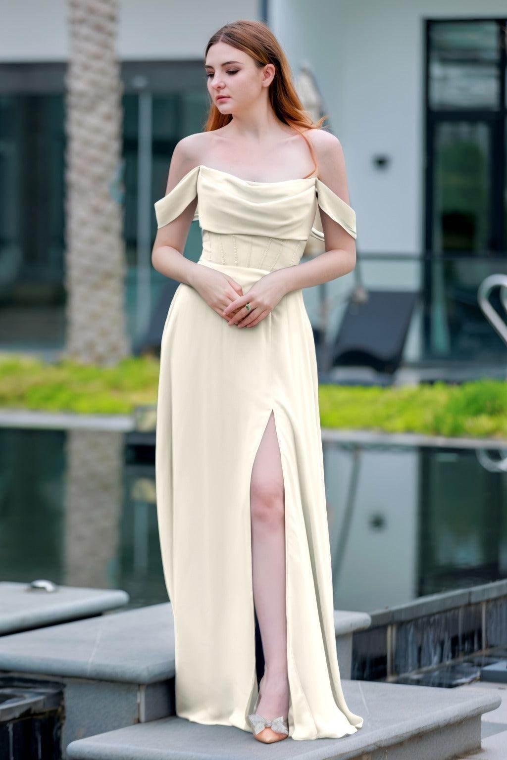 Elegant A Line Floor Length Chiffon Bridesmaid Dress Bridesmaid Dress