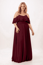 Elegant A Line Maxi Chiffon Bridesmaid Dress Bridesmaid Dress