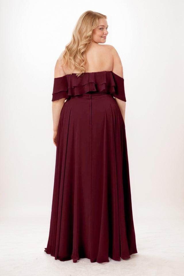 Elegant A Line Maxi Chiffon Bridesmaid Dress Bridesmaid Dress