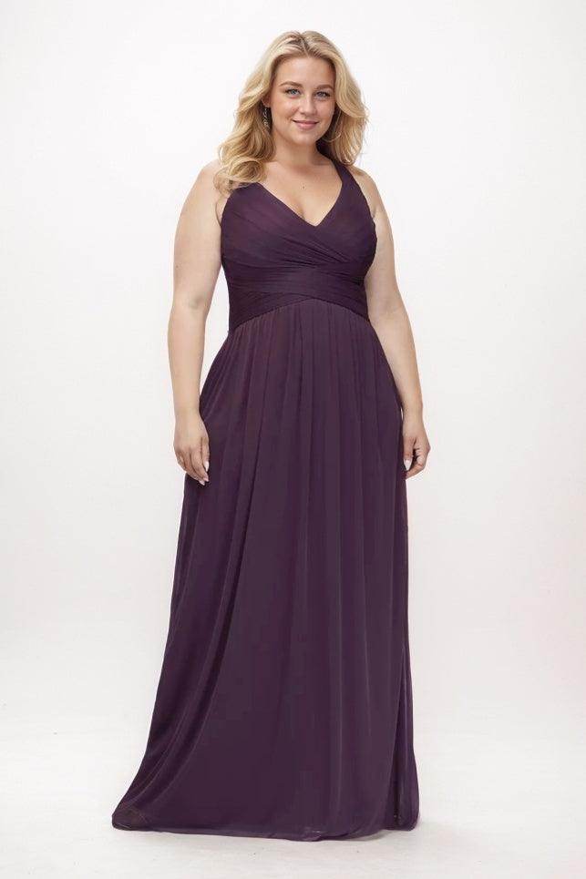 Elegant A Line Maxi Chiffon Bridesmaid Dress Bridesmaid Dress