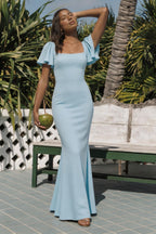 Elegant Sheath Column Maxi Chiffon Bridesmaid Dress Bridesmaid Dress