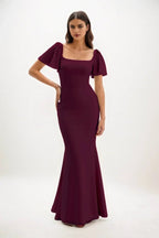 Elegant Sheath Column Maxi Chiffon Bridesmaid Dress Bridesmaid Dress