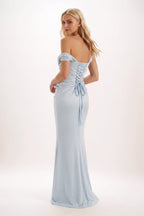Elegant Sheath Column Maxi Luxe Satin Bridesmaid Dress Bridesmaid Dress