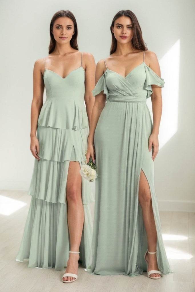 Elegant A Line Maxi Chiffon Bridesmaid Dress Bridesmaid Dress