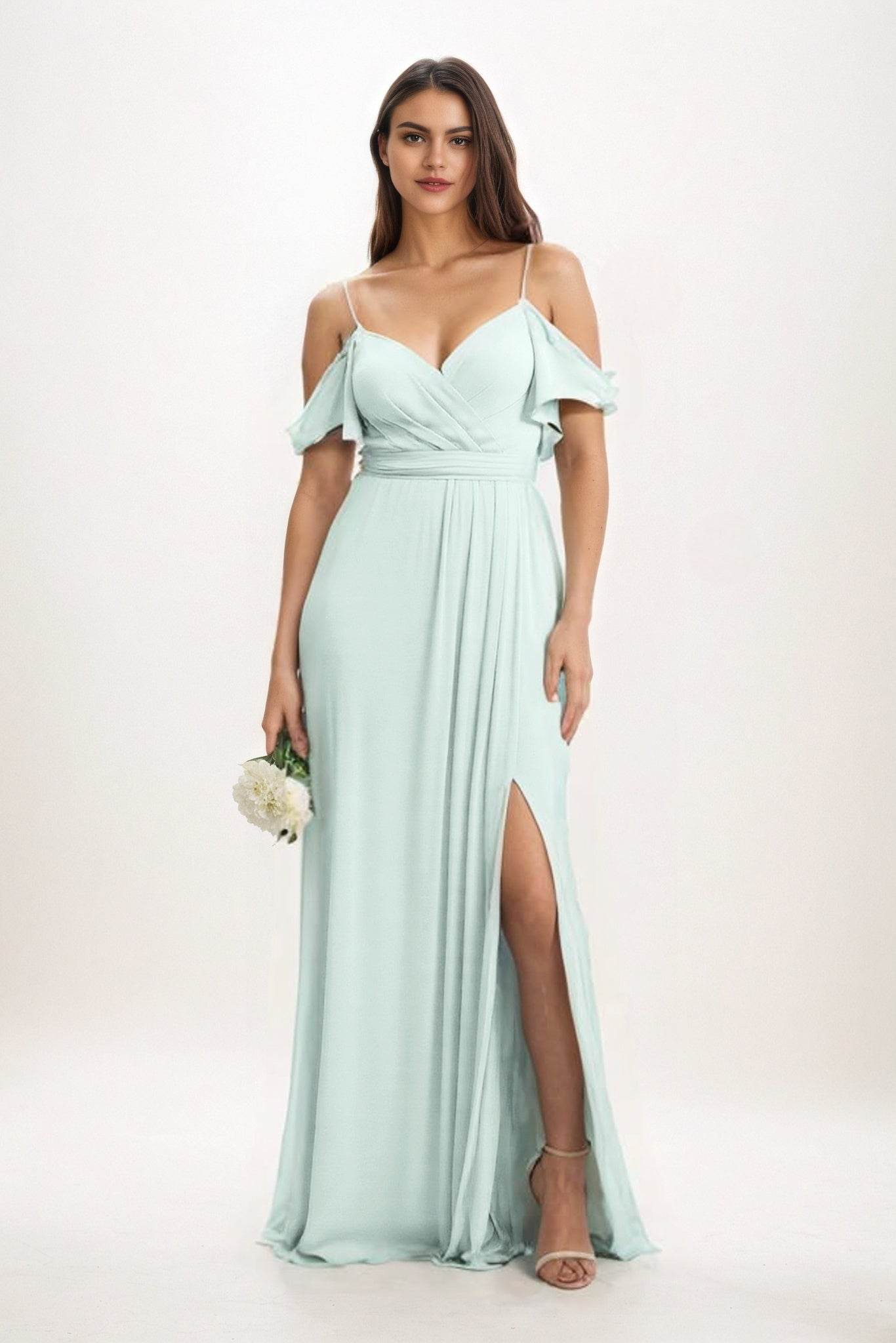 Elegant A Line Maxi Chiffon Bridesmaid Dress Bridesmaid Dress