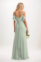 Elegant A Line Maxi Chiffon Bridesmaid Dress Bridesmaid Dress
