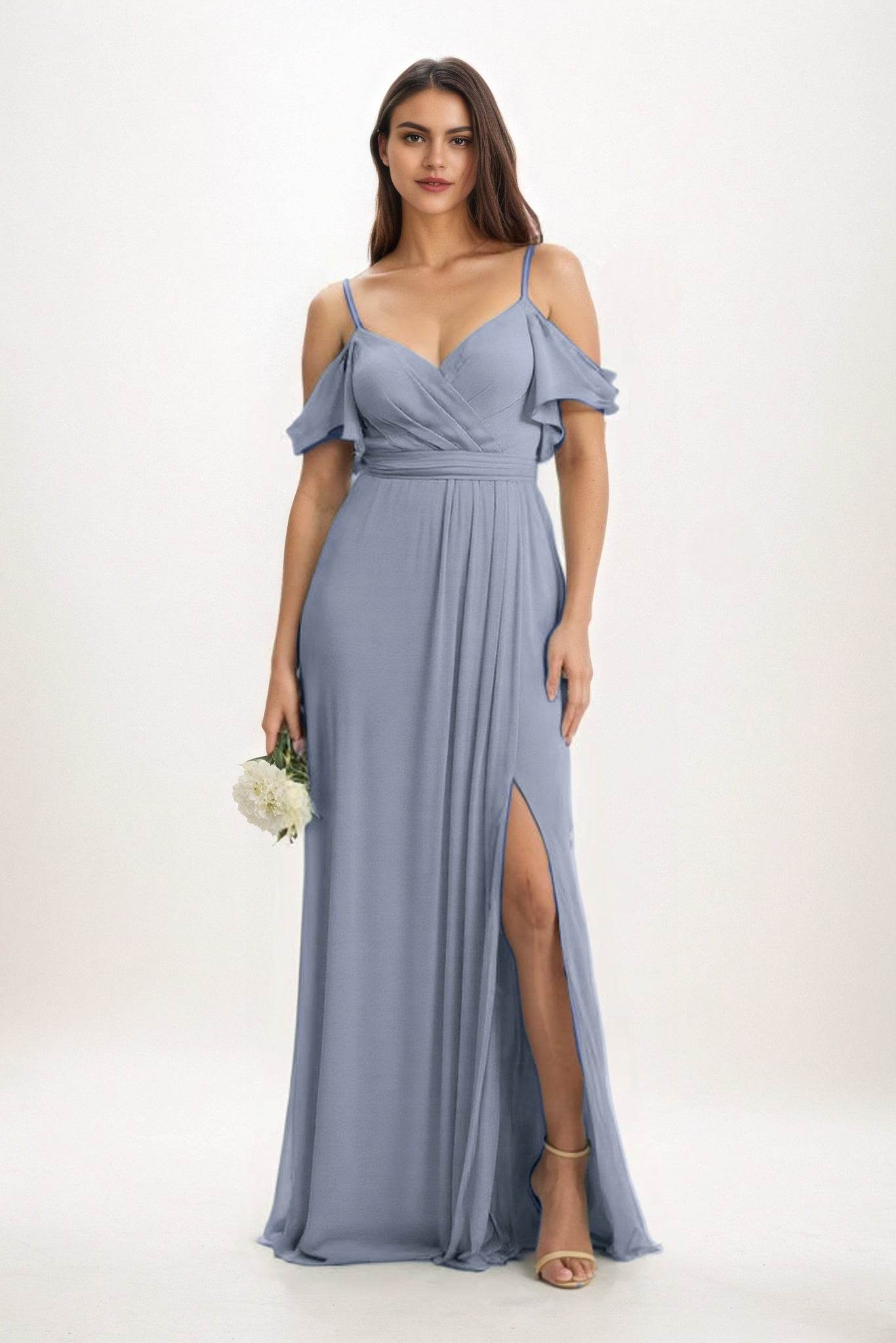 Elegant A Line Maxi Chiffon Bridesmaid Dress Bridesmaid Dress