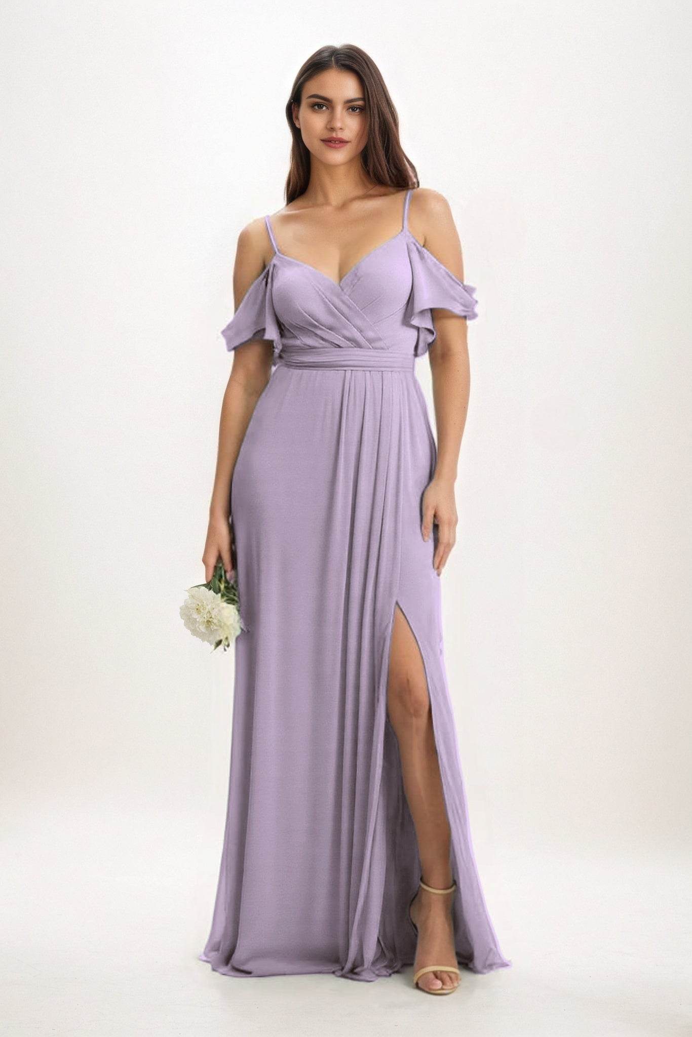 Elegant A Line Maxi Chiffon Bridesmaid Dress Bridesmaid Dress