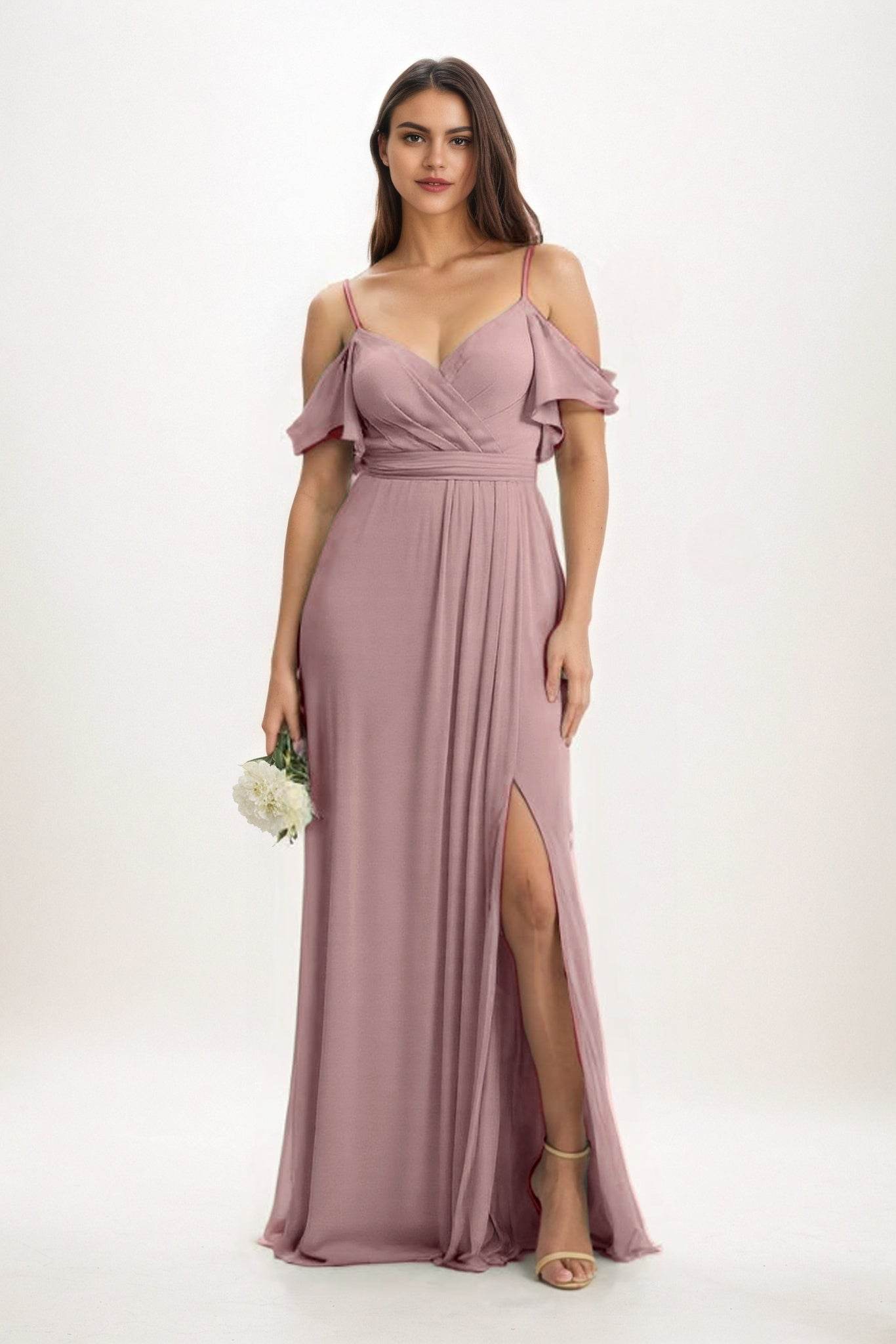 Elegant A Line Maxi Chiffon Bridesmaid Dress Bridesmaid Dress