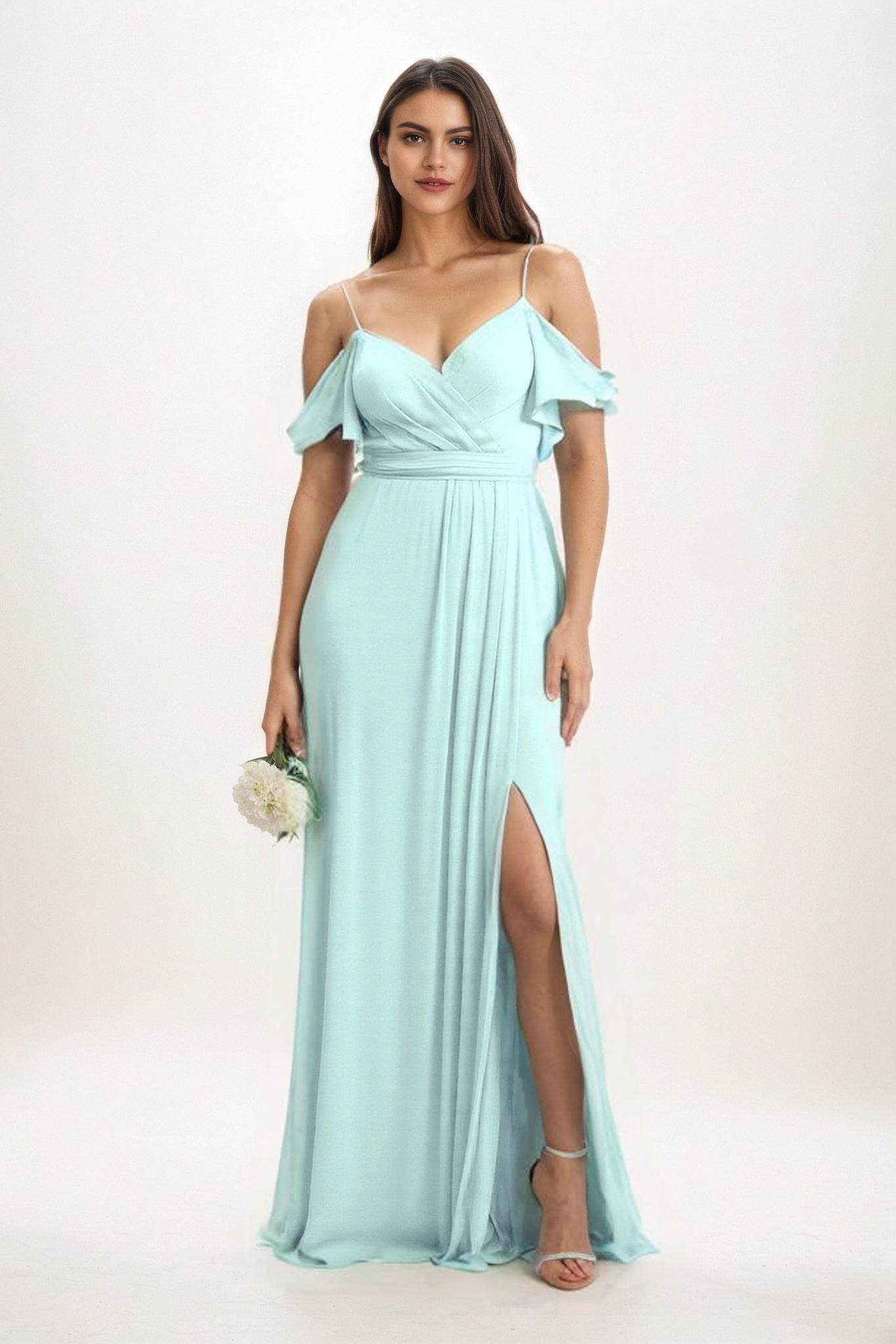Elegant A Line Maxi Chiffon Bridesmaid Dress Bridesmaid Dress