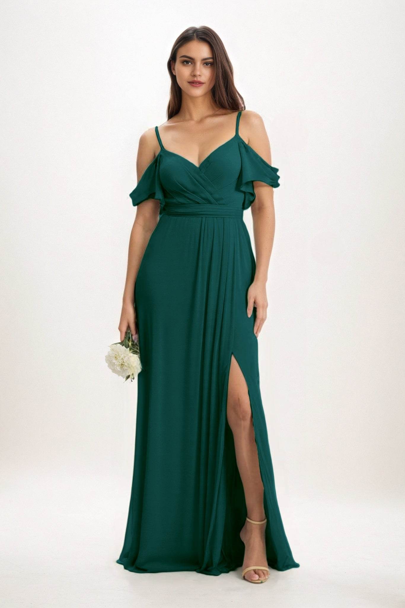 Elegant A Line Maxi Chiffon Bridesmaid Dress Bridesmaid Dress
