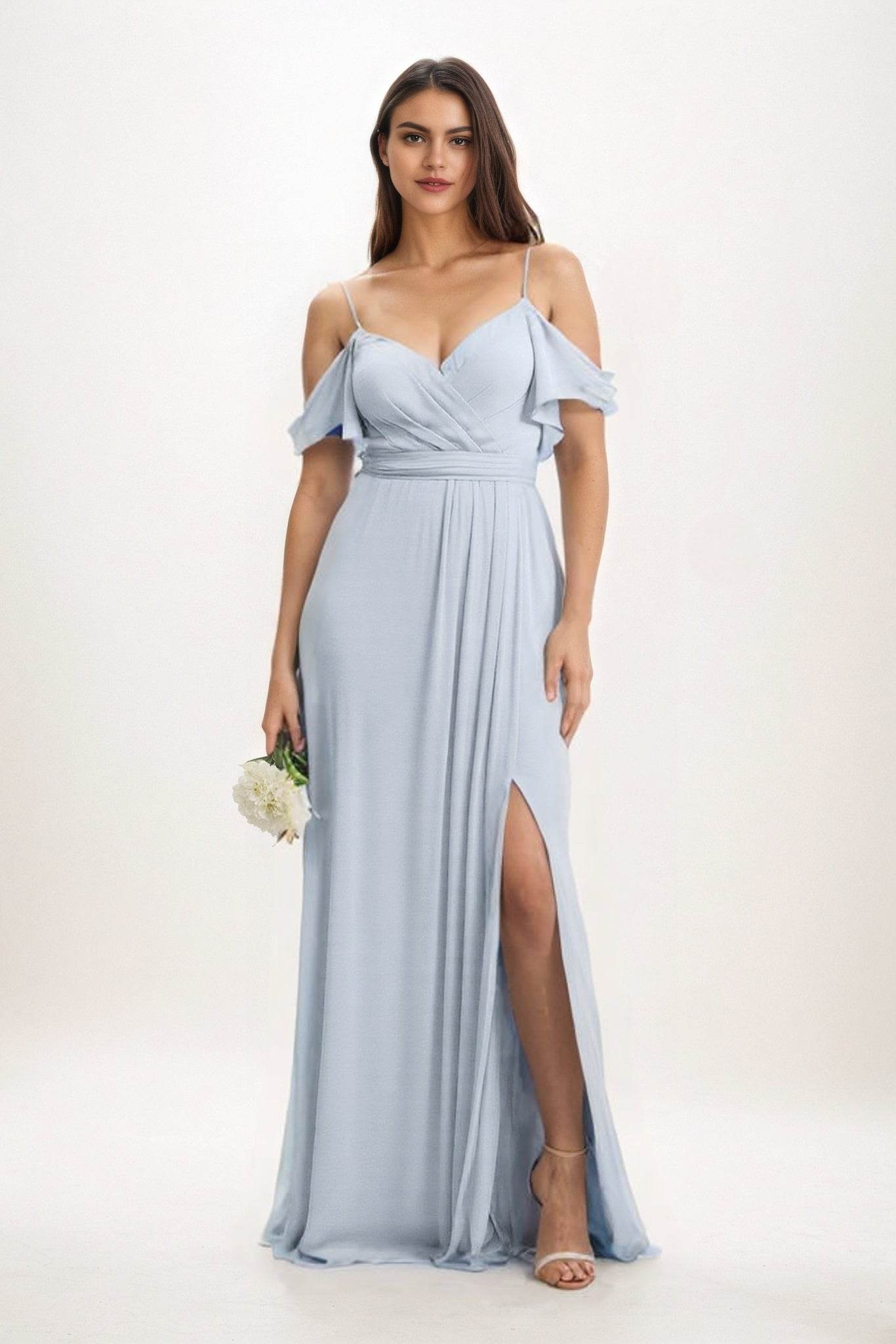 Elegant A Line Maxi Chiffon Bridesmaid Dress Bridesmaid Dress