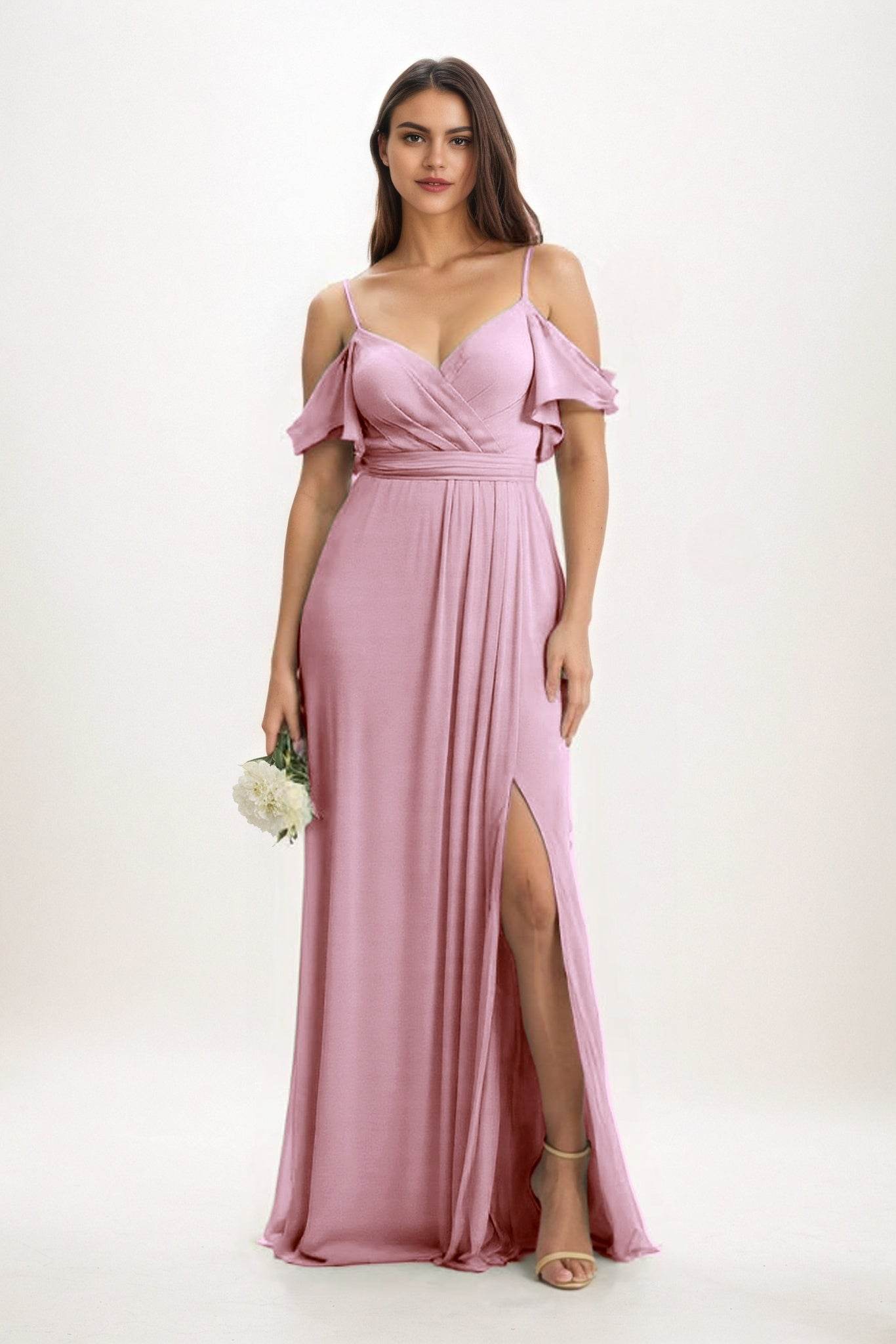 Elegant A Line Maxi Chiffon Bridesmaid Dress Bridesmaid Dress