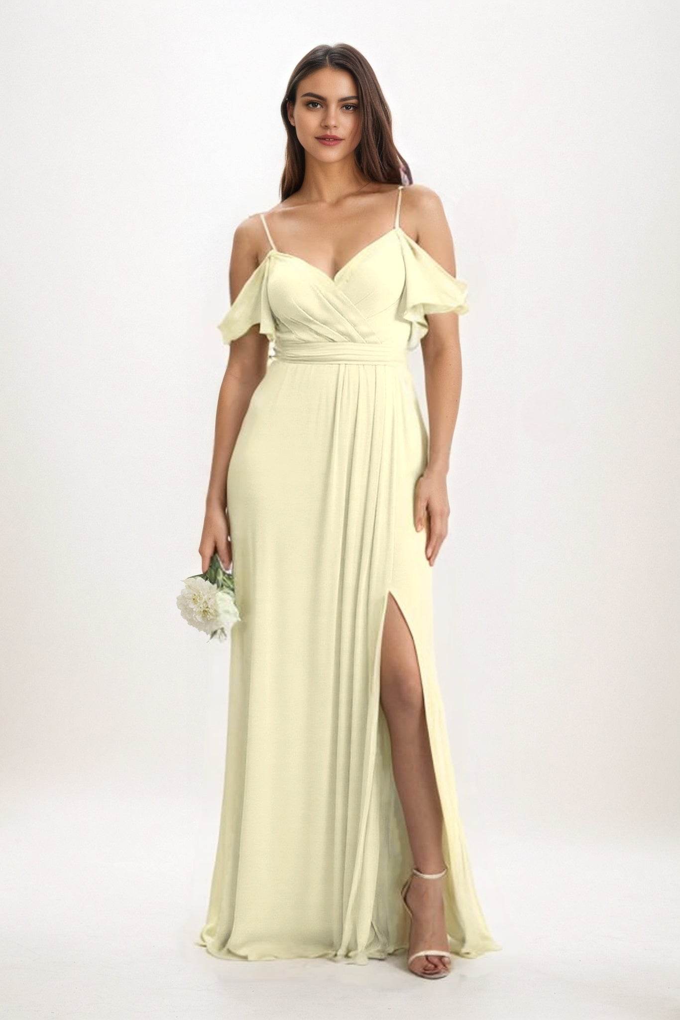 Elegant A Line Maxi Chiffon Bridesmaid Dress Bridesmaid Dress