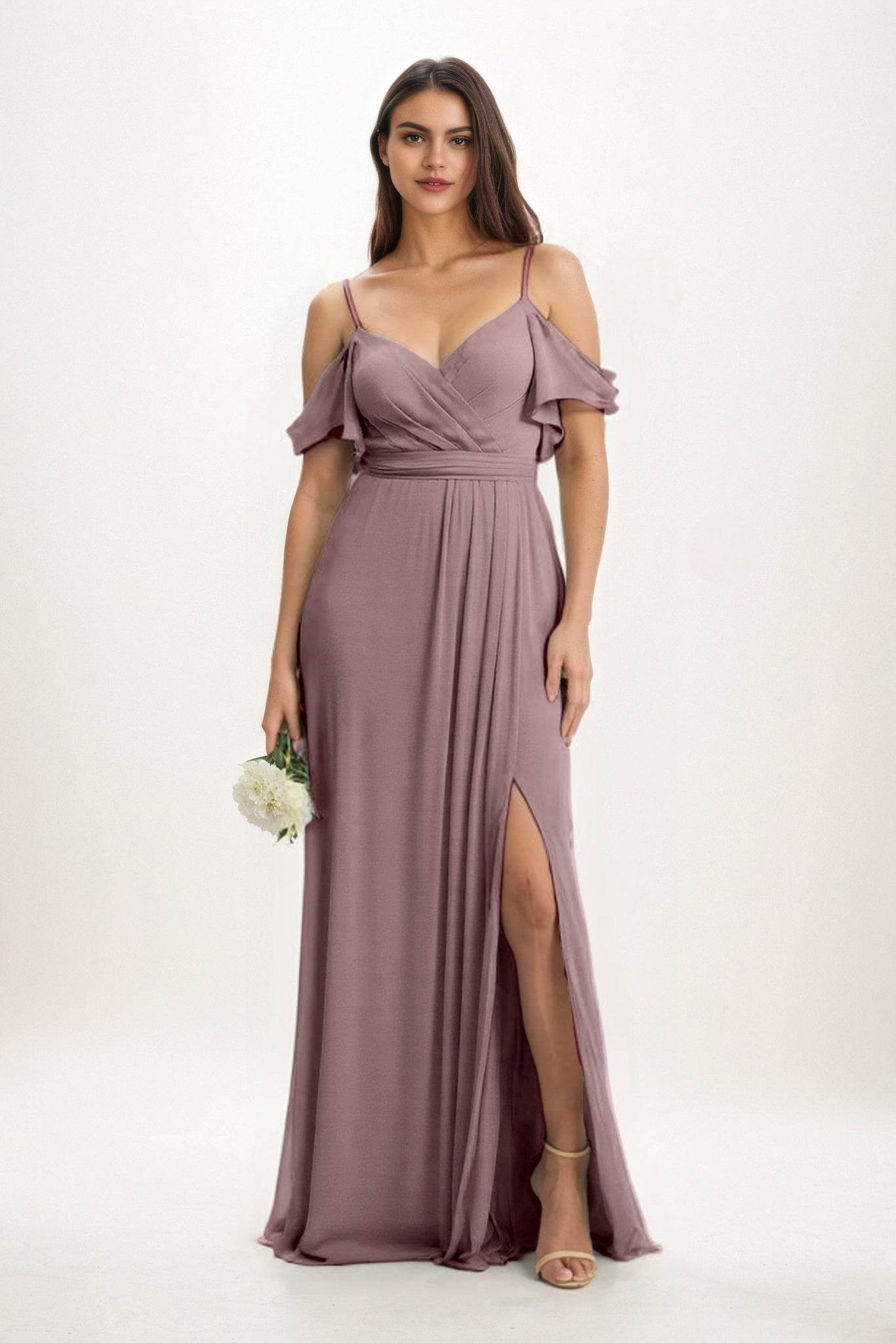 Elegant A Line Maxi Chiffon Bridesmaid Dress Bridesmaid Dress