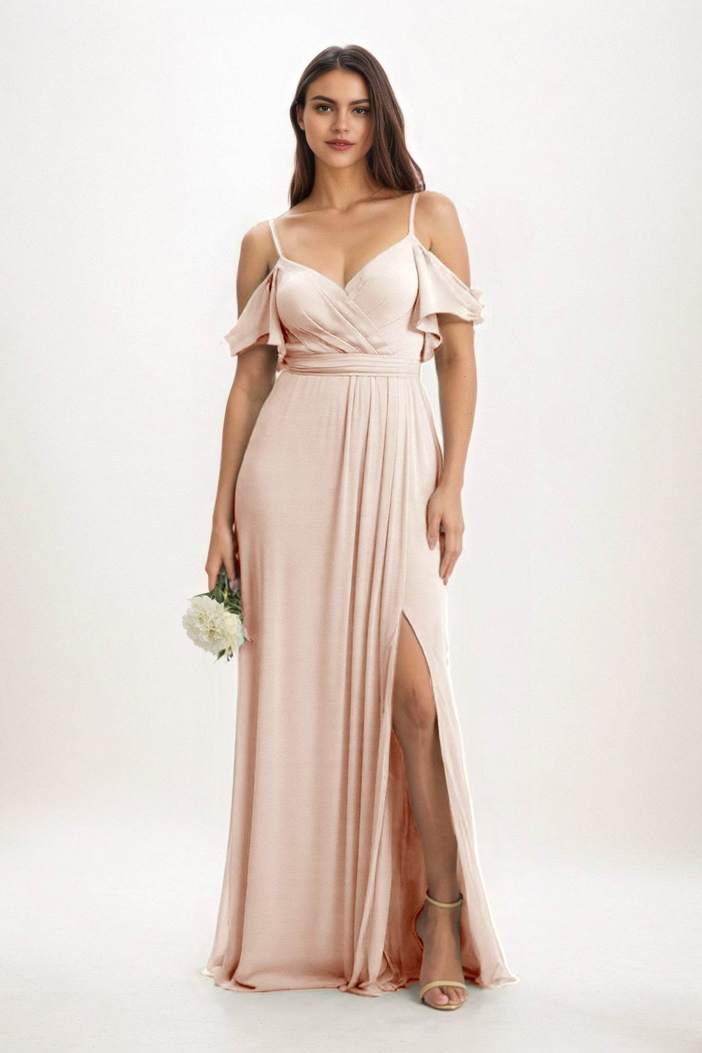 Elegant A Line Maxi Chiffon Bridesmaid Dress Bridesmaid Dress