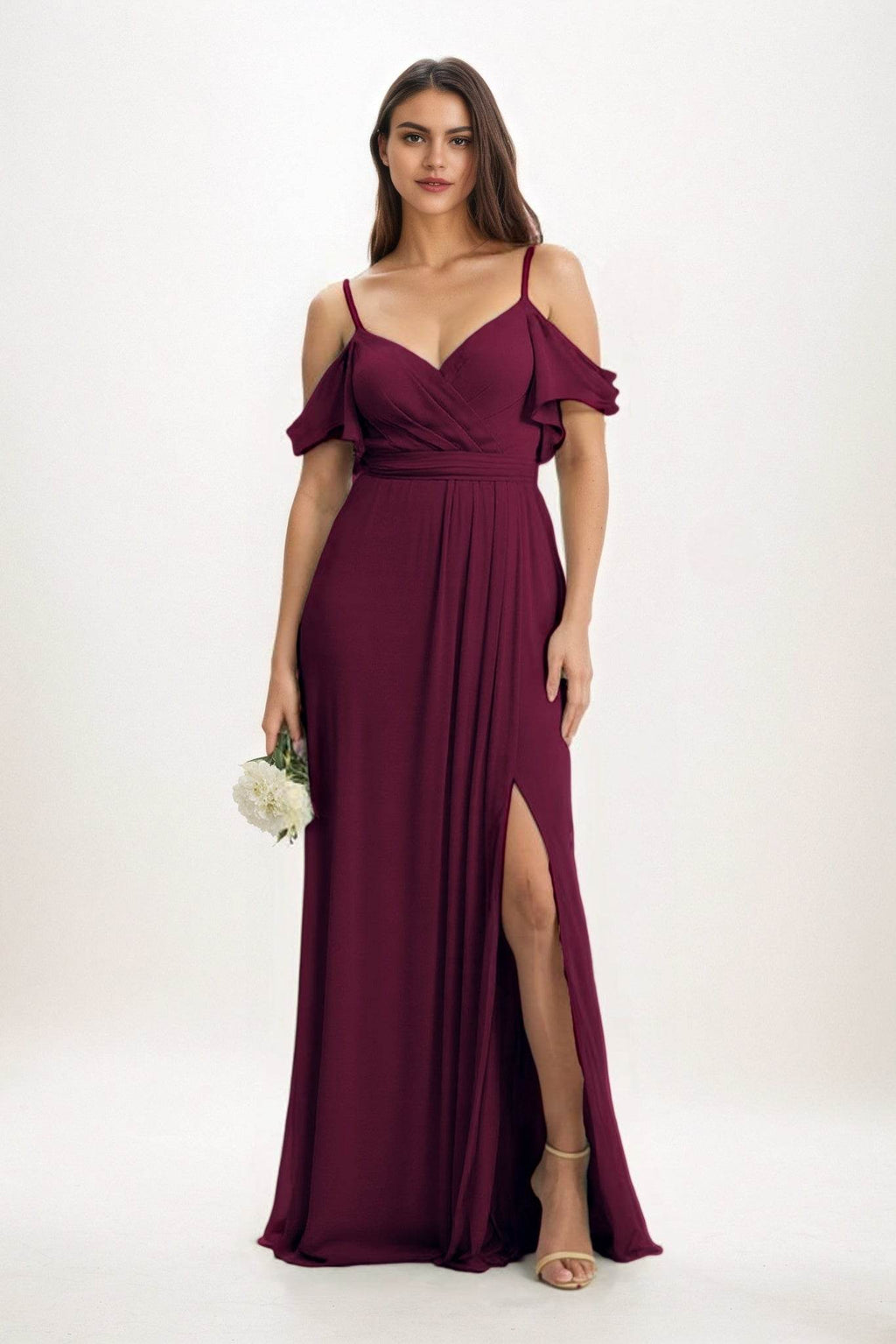 Elegant A Line Maxi Chiffon Bridesmaid Dress Bridesmaid Dress
