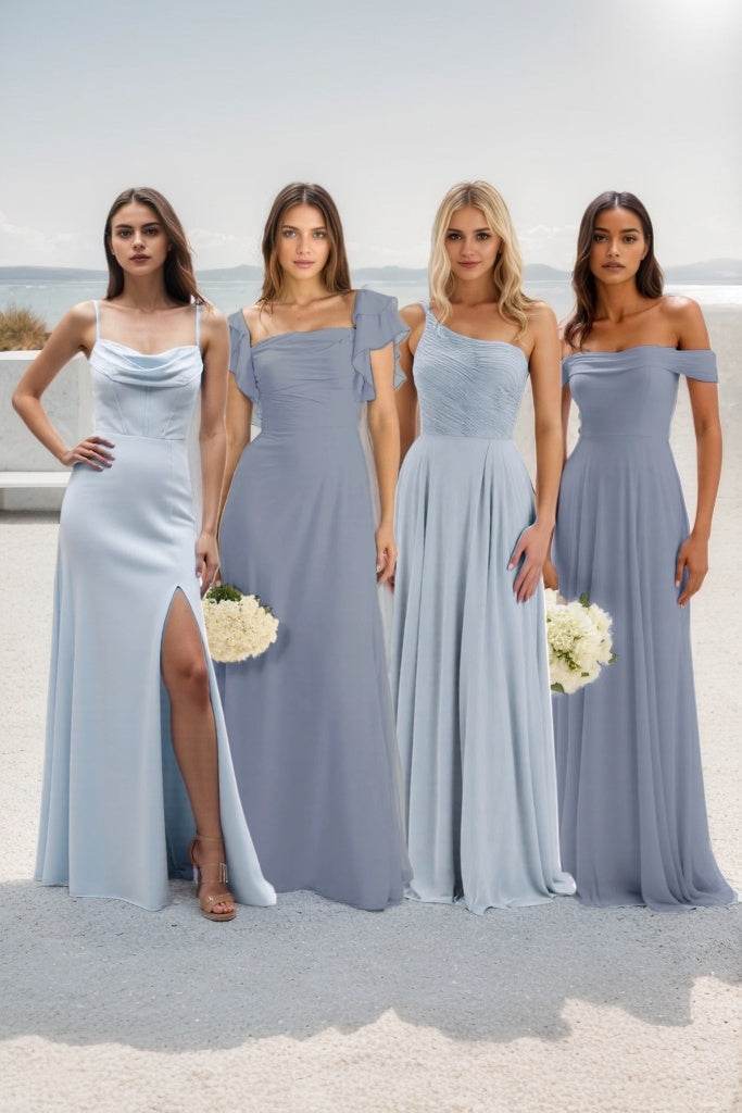 Elegant A Line Maxi Chiffon Bridesmaid Dress Bridesmaid Dress