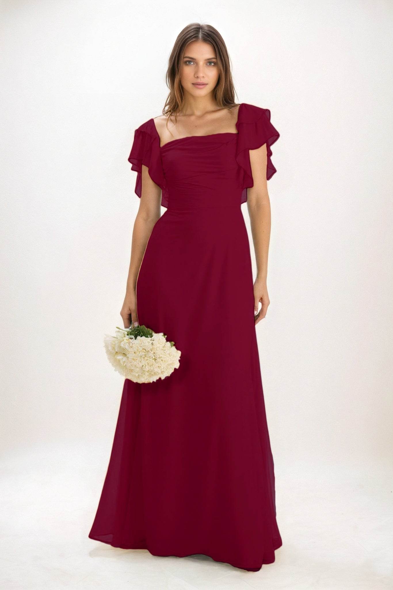 Elegant A Line Maxi Chiffon Bridesmaid Dress Bridesmaid Dress