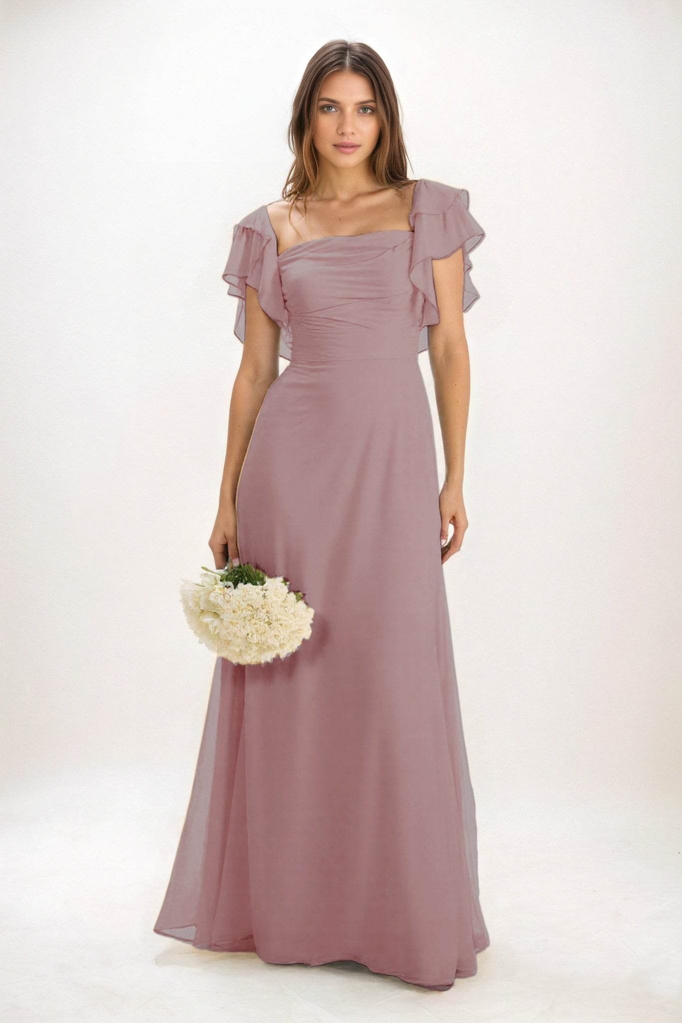 Elegant A Line Maxi Chiffon Bridesmaid Dress Bridesmaid Dress