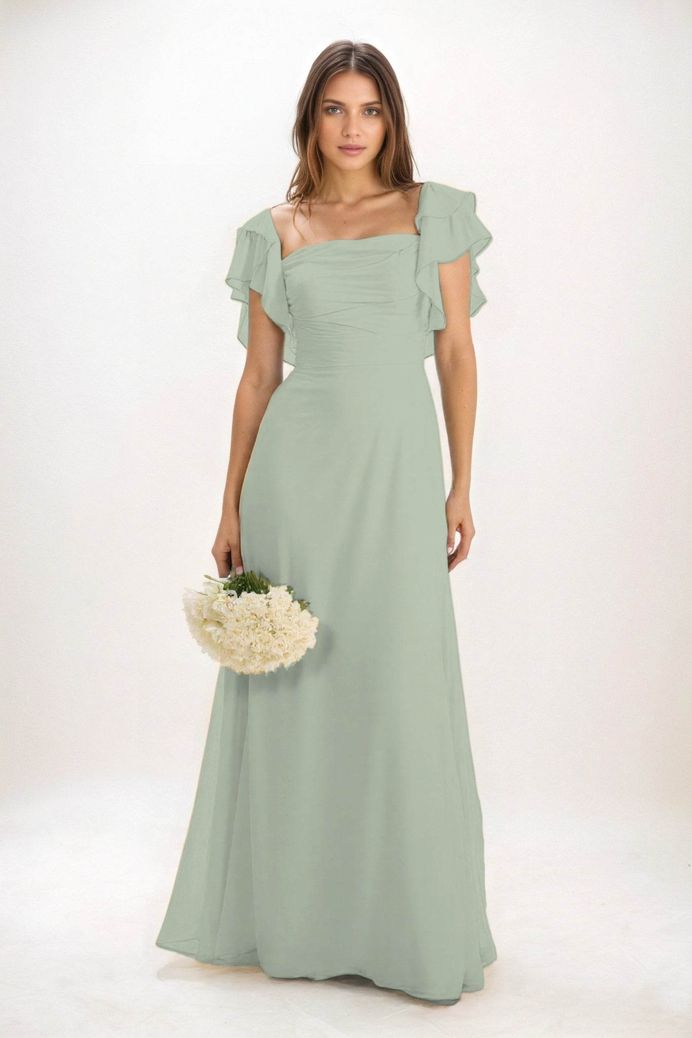 Elegant A Line Maxi Chiffon Bridesmaid Dress Bridesmaid Dress