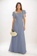 Elegant A Line Maxi Chiffon Bridesmaid Dress Bridesmaid Dress