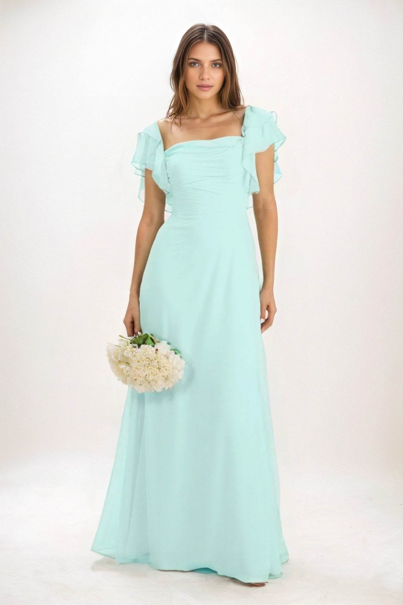 Elegant A Line Maxi Chiffon Bridesmaid Dress Bridesmaid Dress