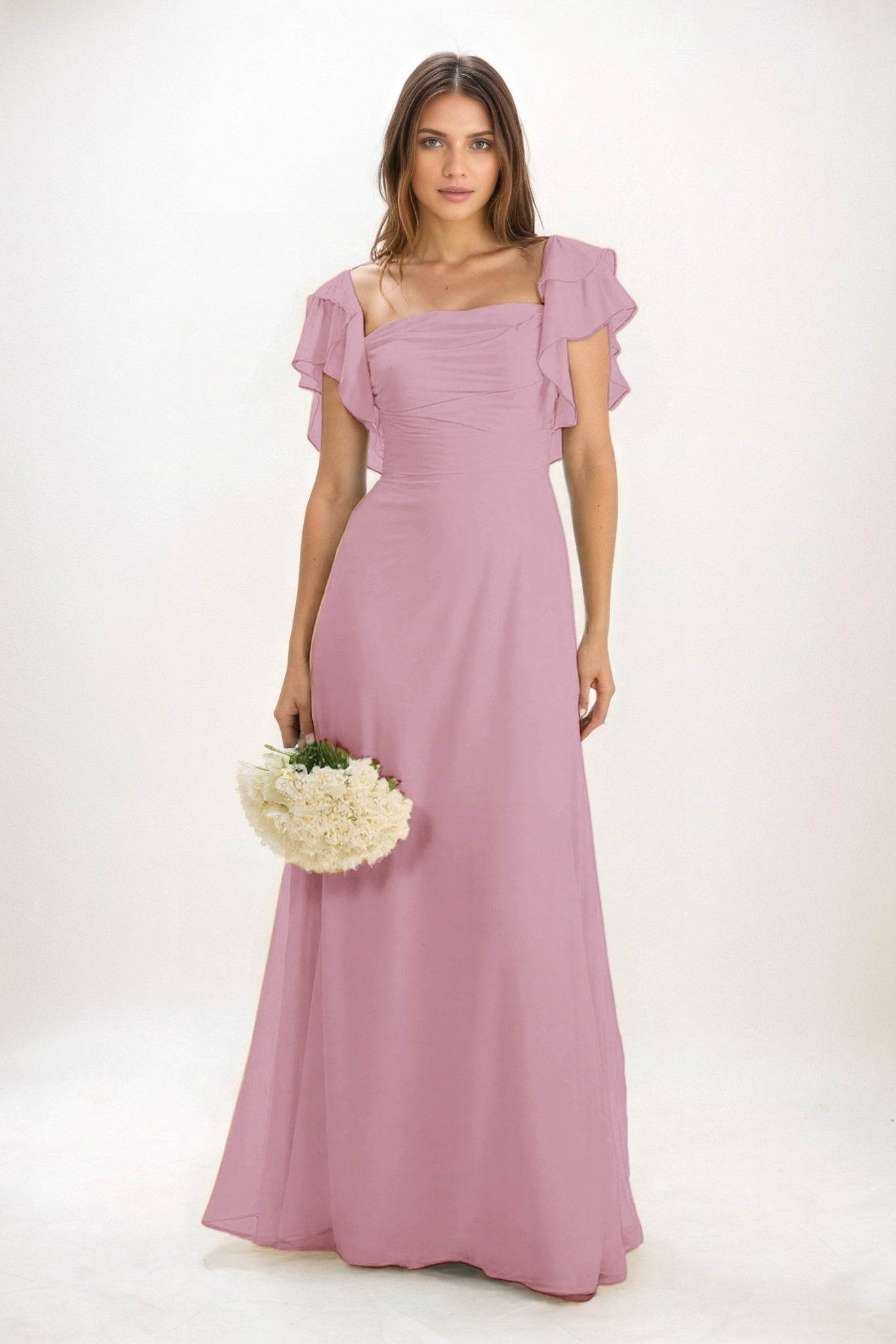 Elegant A Line Maxi Chiffon Bridesmaid Dress Bridesmaid Dress