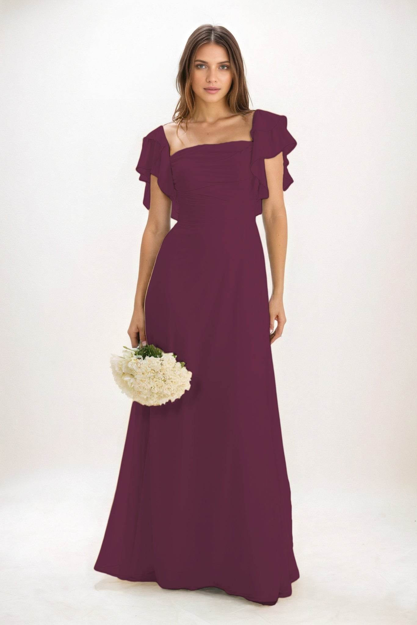 Elegant A Line Maxi Chiffon Bridesmaid Dress Bridesmaid Dress