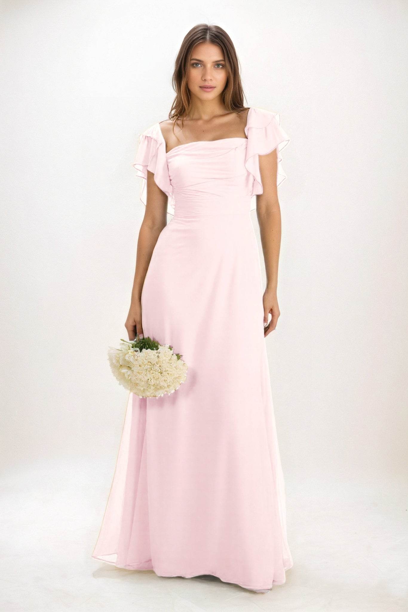 Elegant A Line Maxi Chiffon Bridesmaid Dress Bridesmaid Dress